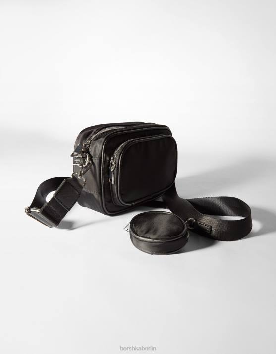 Schwarz Bershka Männer Umhängetasche H00J3601