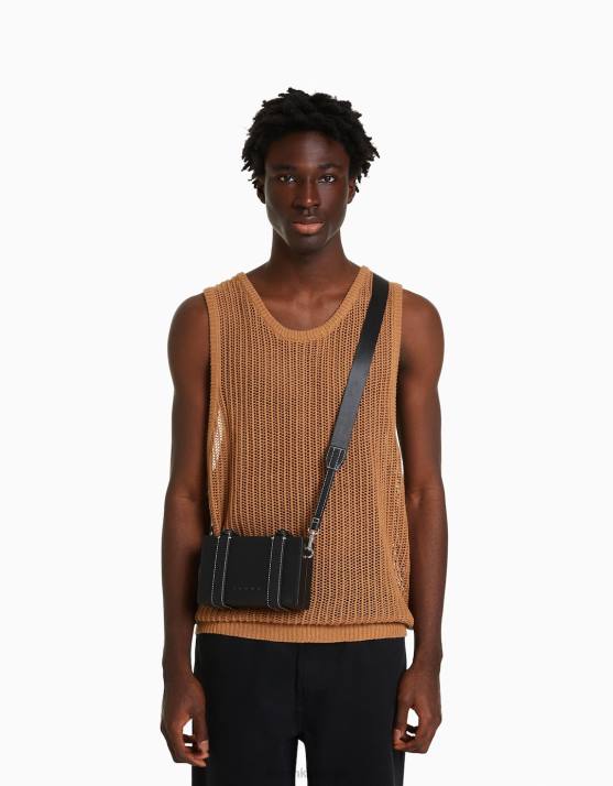 Schwarz Bershka Männer starre Minaudiere H00J3590