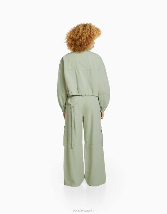 Grün Bershka unisex Rustikale Oktopus-Cargohose H00J3887