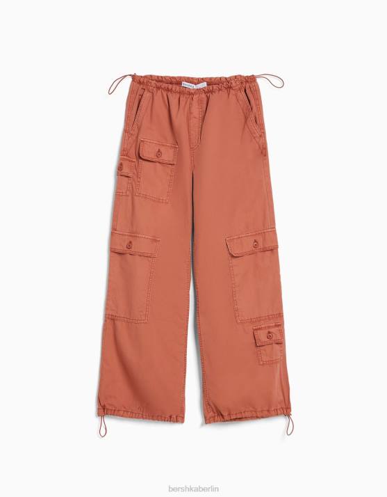 Rosa Bershka unisex Cargo-Fallschirmhose H00J3900