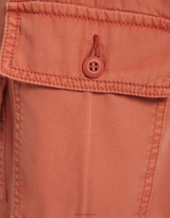 Rosa Bershka unisex Cargo-Fallschirmhose H00J3900