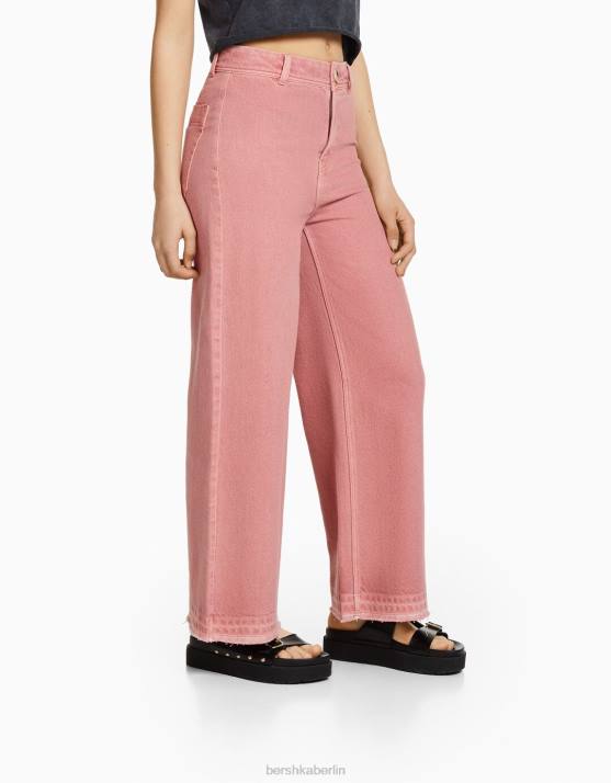 Rosa Bershka unisex Culottes aus Baumwolle H00J3908