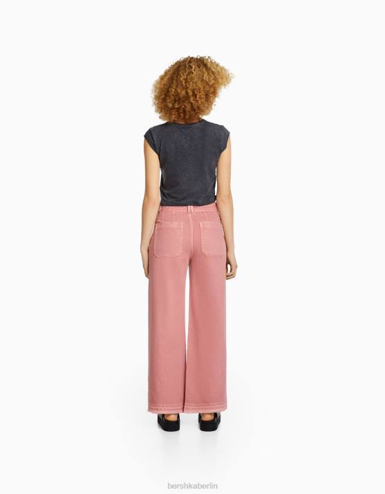 Rosa Bershka unisex Culottes aus Baumwolle H00J3908