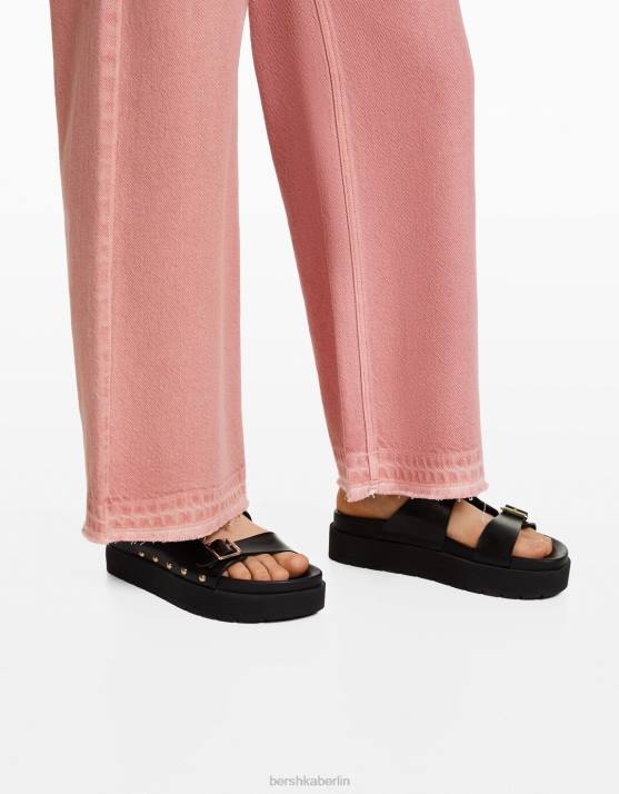 Rosa Bershka unisex Culottes aus Baumwolle H00J3908