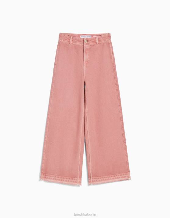 Rosa Bershka unisex Culottes aus Baumwolle H00J3908