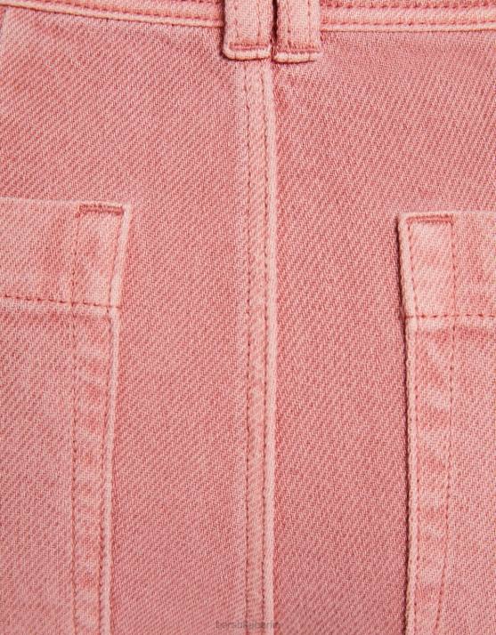 Rosa Bershka unisex Culottes aus Baumwolle H00J3908