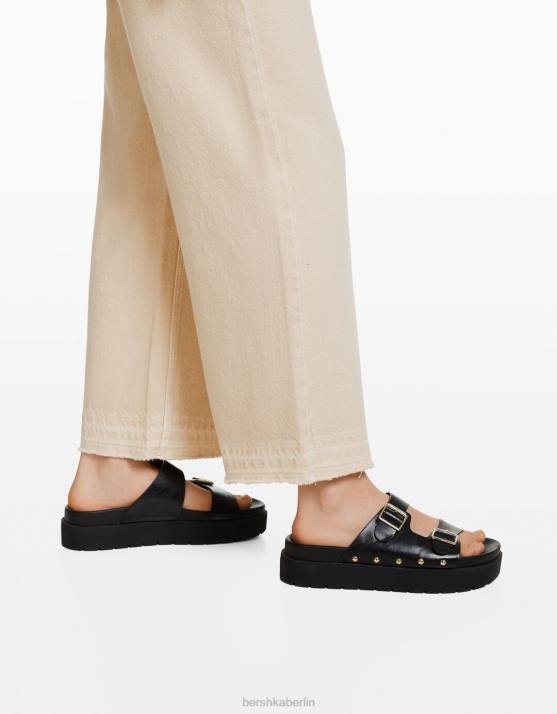 Sand Bershka unisex Culottes aus Baumwolle H00J3907