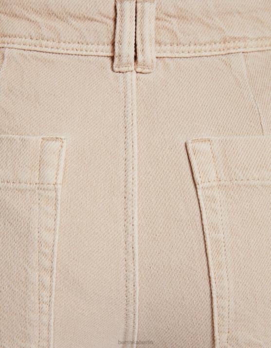 Sand Bershka unisex Culottes aus Baumwolle H00J3907