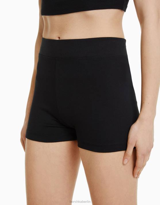 Schwarz Bershka unisex Culotte-Shorts H00J3883