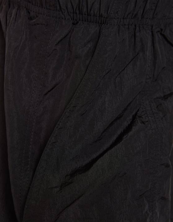 Schwarz Bershka unisex Nylon-Fallschirmhose H00J3896