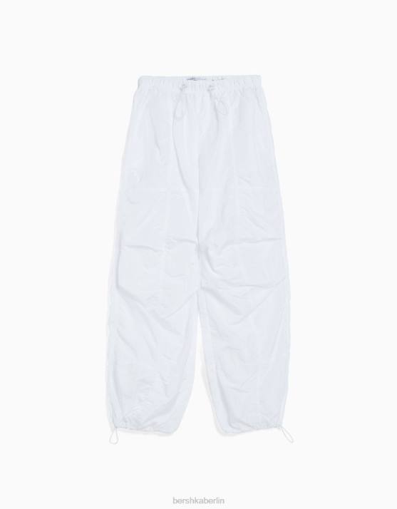 Weiss Bershka unisex Nylon-Fallschirmhose H00J3893