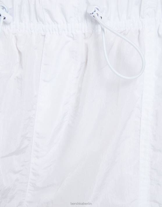 Weiss Bershka unisex Nylon-Fallschirmhose H00J3893