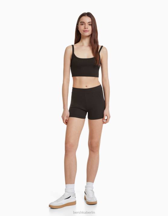 dunkelgrau Bershka unisex Culotte-Shorts H00J3881