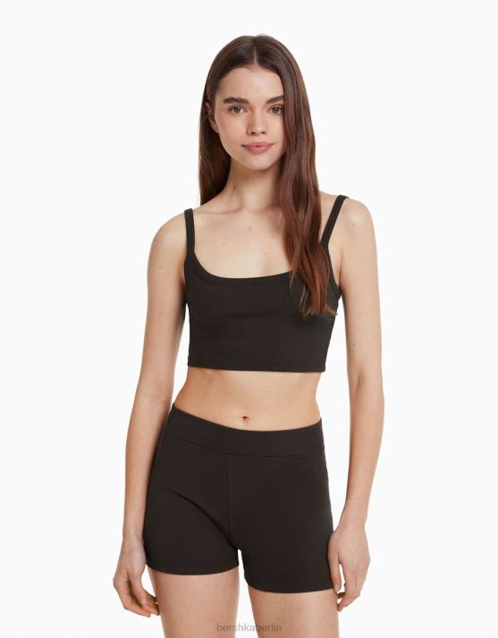 dunkelgrau Bershka unisex Culotte-Shorts H00J3881