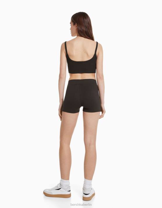 dunkelgrau Bershka unisex Culotte-Shorts H00J3881