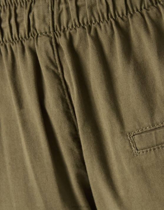 khaki Bershka unisex Locker sitzende Fallschirm-Jogginghose H00J3886