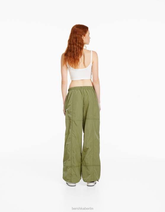 khaki Bershka unisex Nylon-Fallschirmhose H00J3885