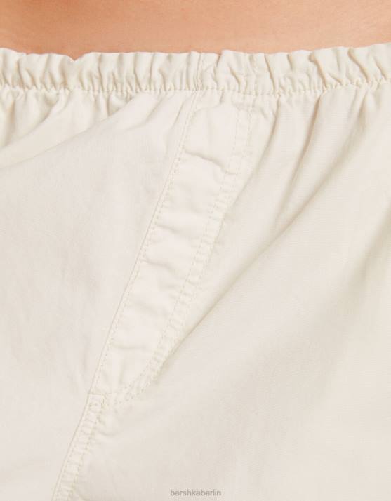 nicht-gerade weiss Bershka unisex Cargo-Fallschirmhose H00J3901