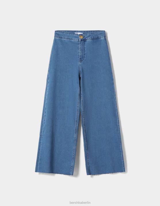 Blau Bershka unisex Jeans-Culottes H00J3925