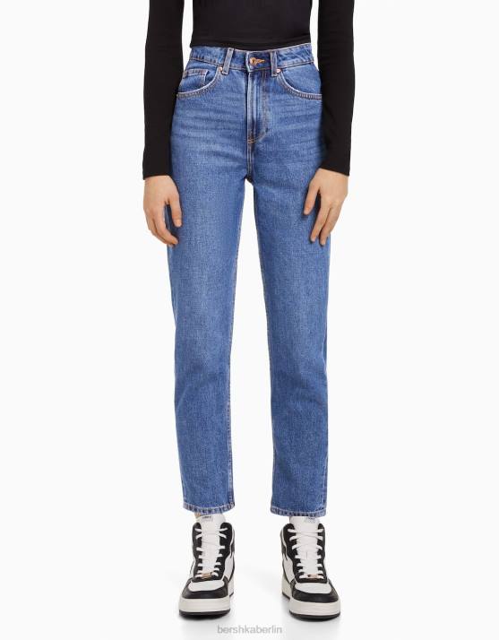 Blau Bershka unisex Mom-Jeans H00J3942