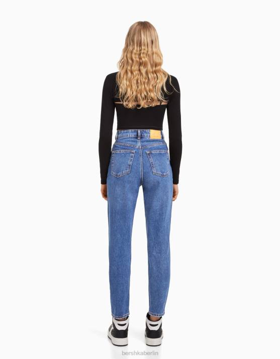 Blau Bershka unisex Mom-Jeans H00J3942
