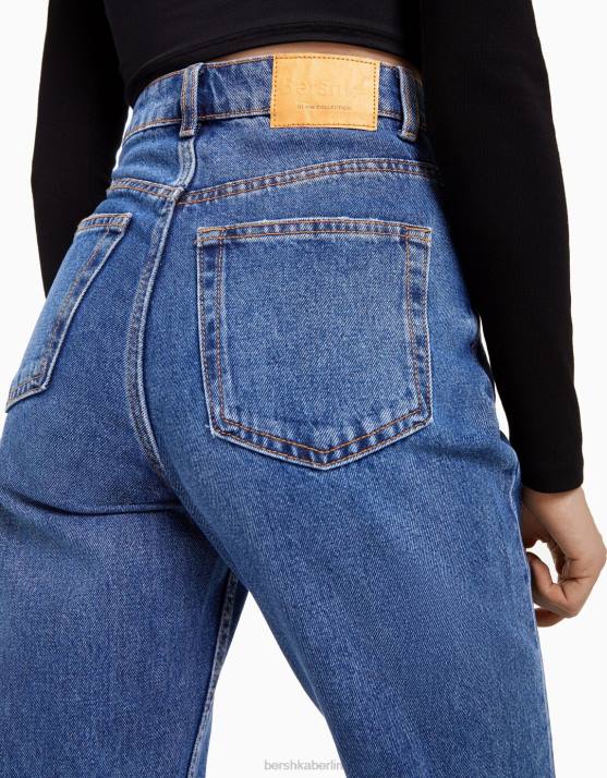 Blau Bershka unisex Mom-Jeans H00J3942
