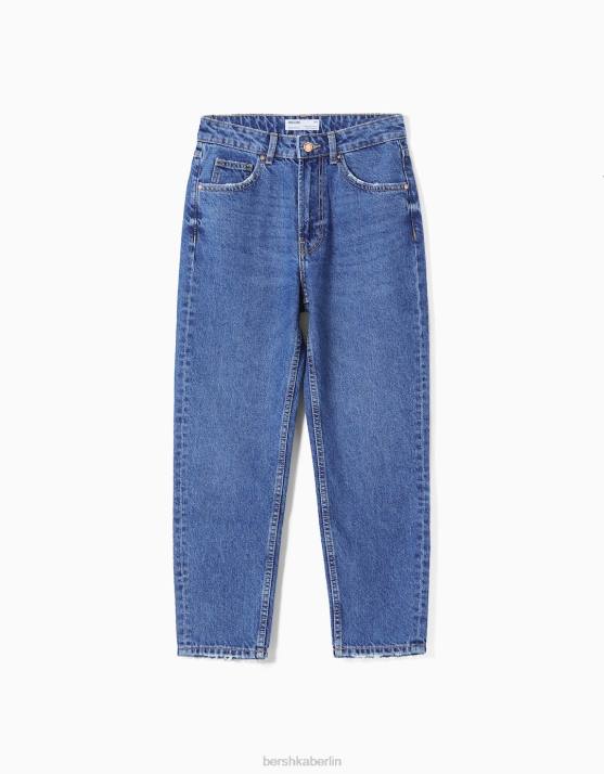 Blau Bershka unisex Mom-Jeans H00J3942