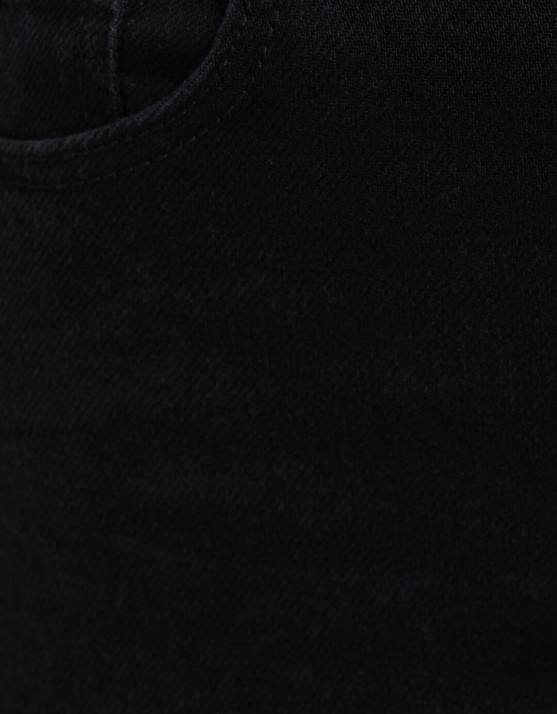 Schwarz Bershka unisex Komfortjeans mit Seitenschlitz H00J3996