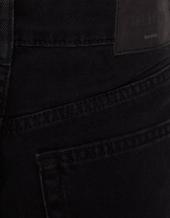 Schwarz Bershka unisex Mom-Jeans H00J3939