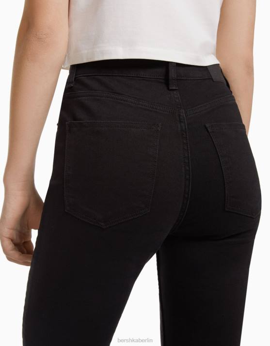 Schwarz Bershka unisex Schlagjeans H00J3931