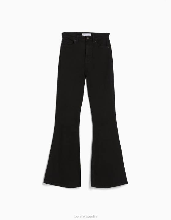Schwarz Bershka unisex Schlagjeans H00J3931