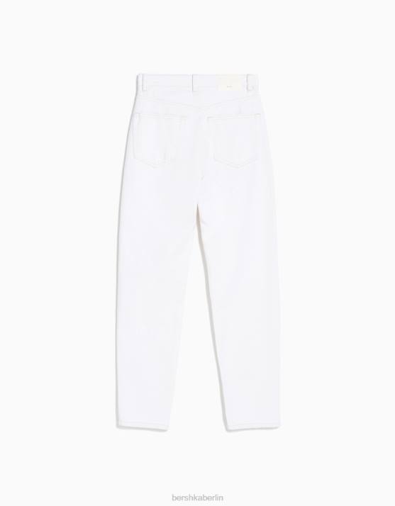 Weiss Bershka unisex Mom-Jeans H00J3940