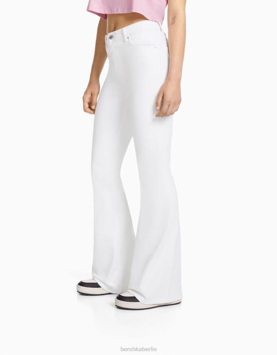 Weiss Bershka unisex Schlagjeans H00J3927