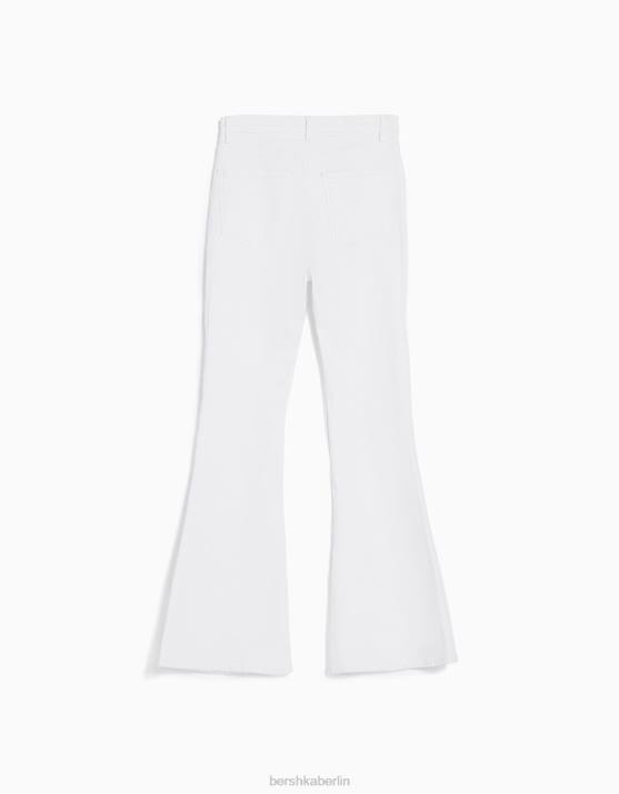 Weiss Bershka unisex Schlagjeans H00J3927