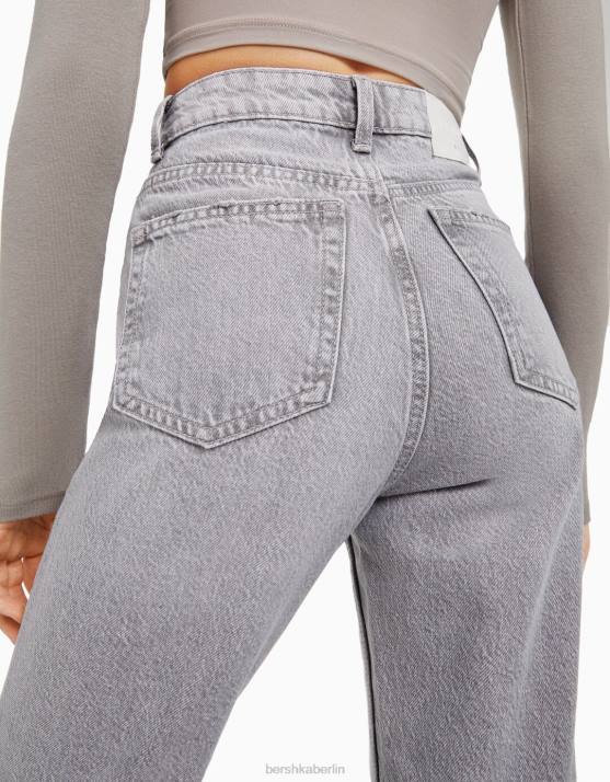 grau Bershka unisex Mom-Jeans H00J3937