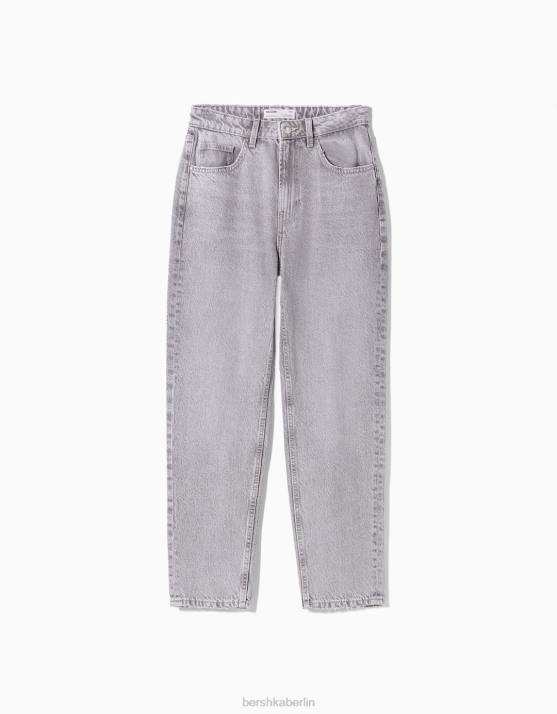 grau Bershka unisex Mom-Jeans H00J3937