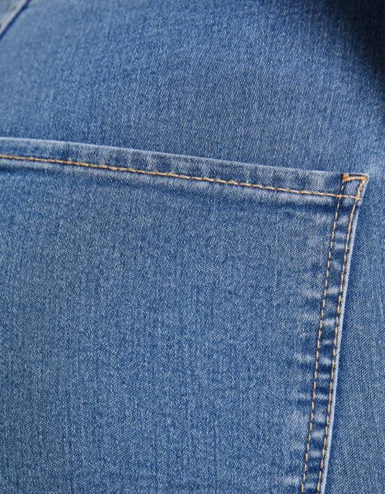 hellblau Bershka unisex Jeans-Leggings mit superhohem Bund H00J3935