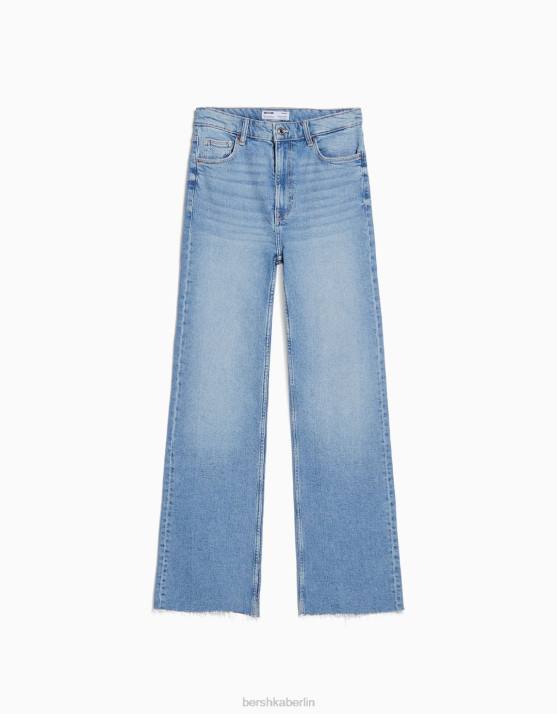 hellblau Bershka unisex Komfortjeans mit Seitenschlitz H00J3995