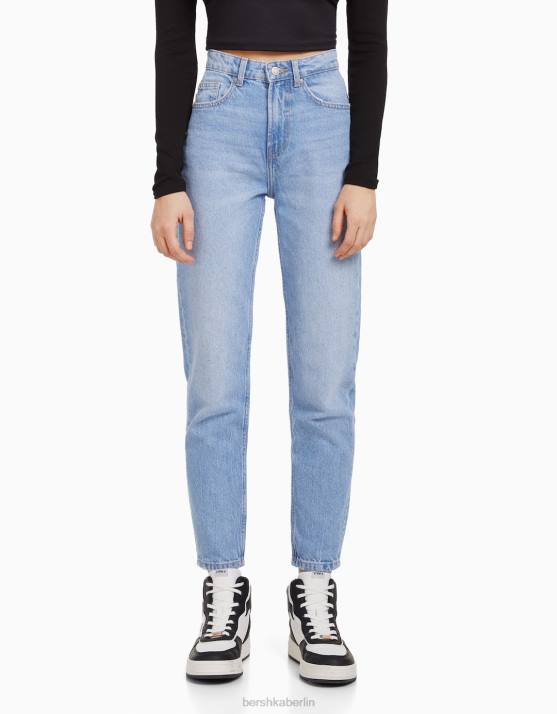 hellblau Bershka unisex Mom-Jeans H00J3938