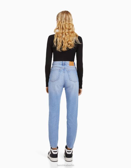 hellblau Bershka unisex Mom-Jeans H00J3938