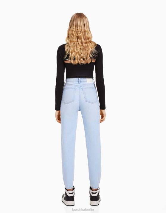 hellblau Bershka unisex Mom-Jeans H00J3941