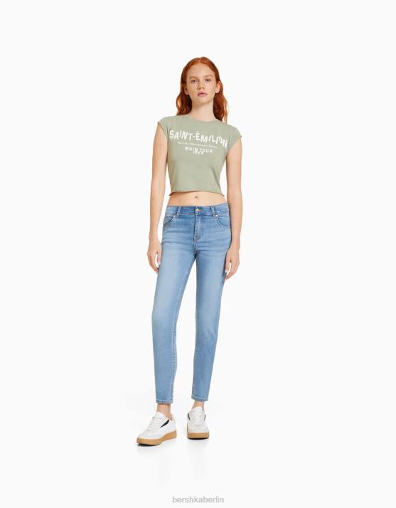 hellblau Bershka unisex Push-up-Röhrenjeans H00J3970