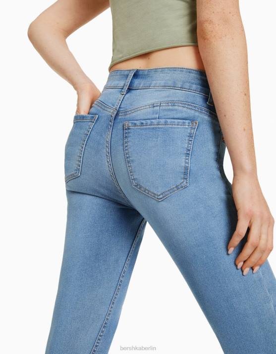 hellblau Bershka unisex Push-up-Röhrenjeans H00J3970