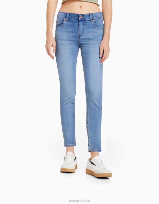 hellblau Bershka unisex Push-up-Röhrenjeans H00J3970
