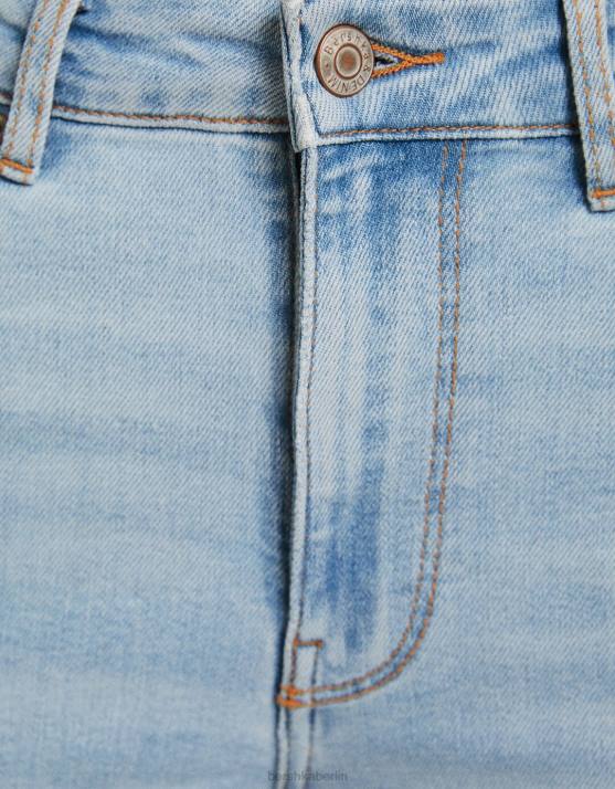 hellblau Bershka unisex Röhrenjeans mit hohem Bund H00J3969