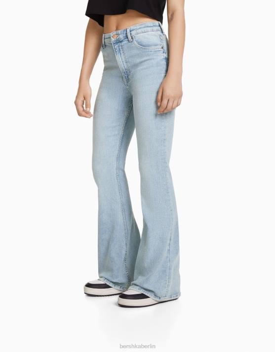 hellblau Bershka unisex Schlagjeans H00J3928