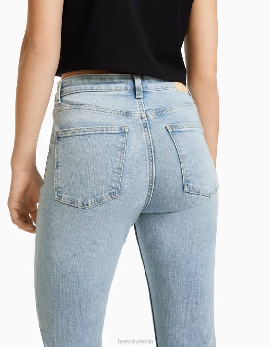 hellblau Bershka unisex Schlagjeans H00J3928