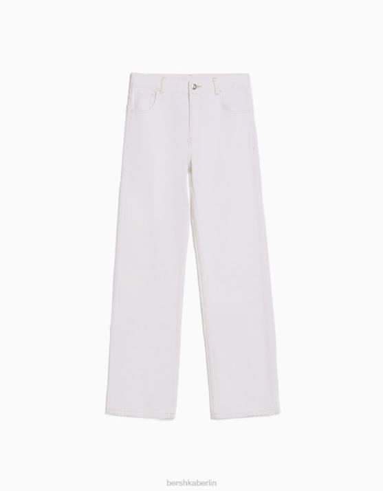 nicht-gerade weiss Bershka unisex Jeans aus den 90ern mit weitem Bein H00J3977