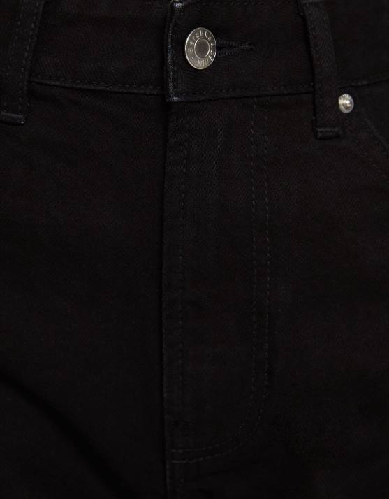 Schwarz Bershka unisex Mom-Fit-Jeansshorts H00J4020