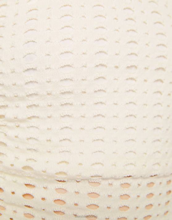 Creme Bershka unisex Gehäkeltes Racer-Top H00J3715